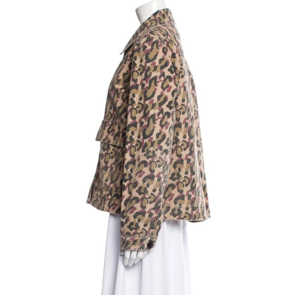 Veronica Beard Animal Print Denim Jacket size medium - Picture 2 of 3